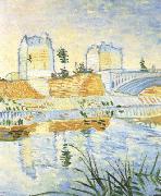 Vincent Van Gogh The Seine with the Pont de Clichy (nn04) Sweden oil painting artist